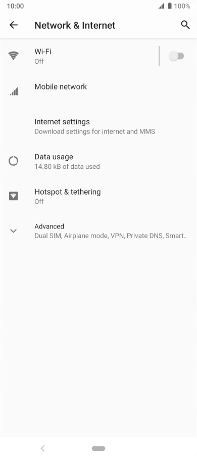 Press Mobile network.