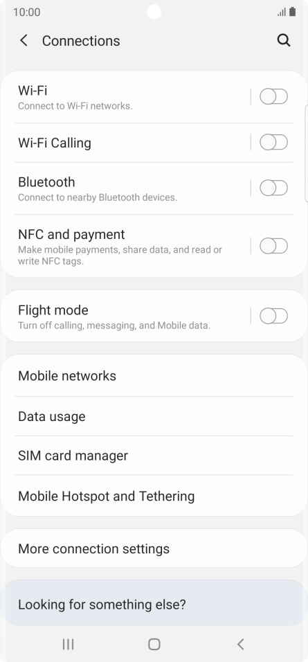 Press Mobile networks.