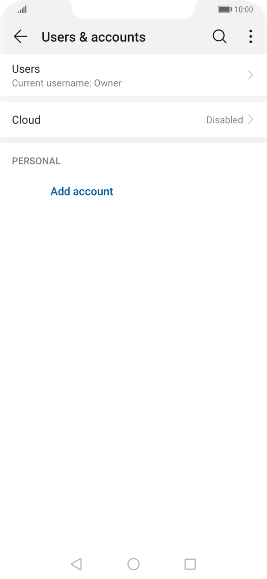Press Add account.