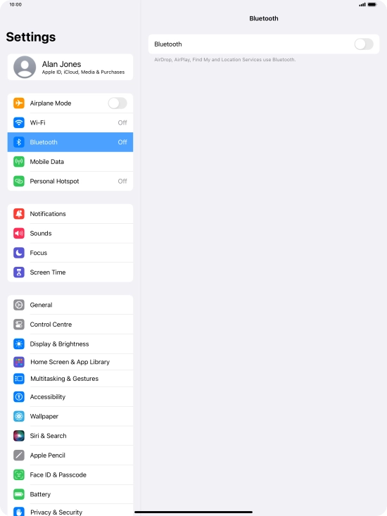 Press the indicator next to 