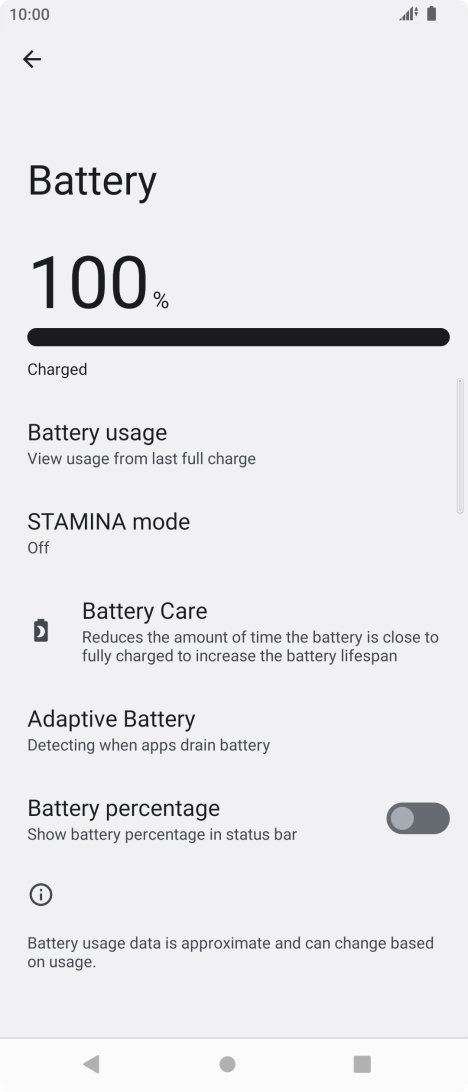 Press STAMINA mode.