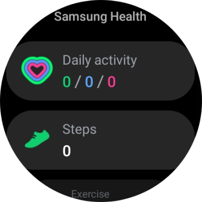 Under Daily activity, you can see how far you are from completing your daily activity goals.