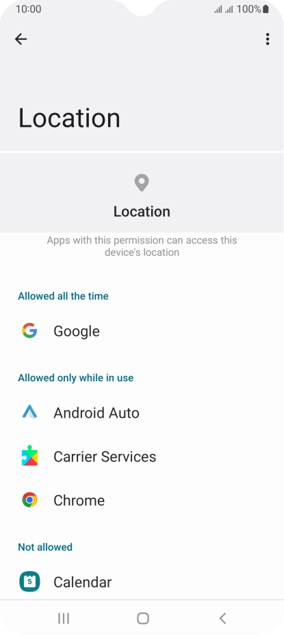 Press the required app.