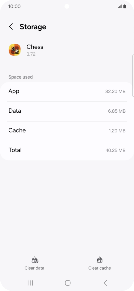 Press Clear cache.
