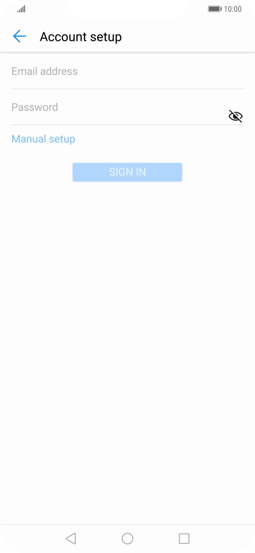 Press Email address and key in your email address.