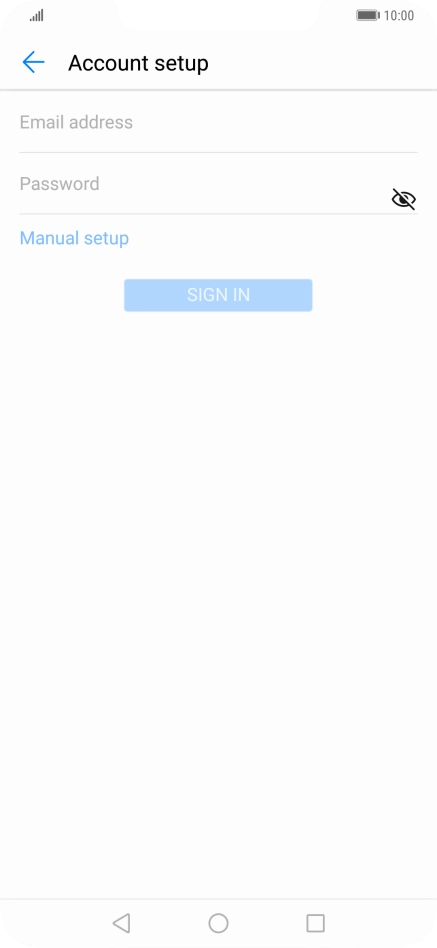 Press Email address and key in your email address.