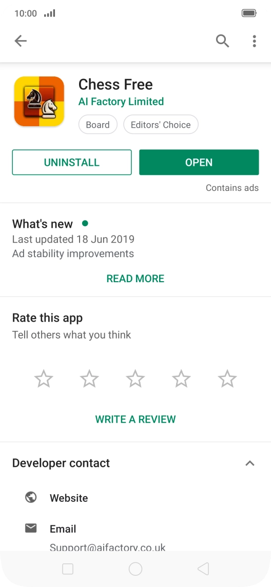 Press UNINSTALL.