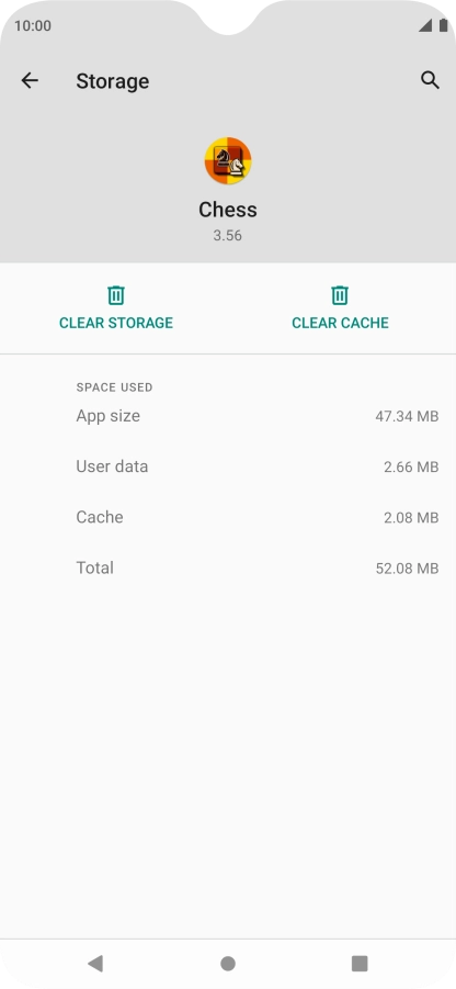 Press CLEAR CACHE.