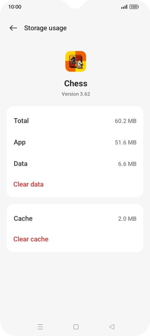 Press Clear cache.