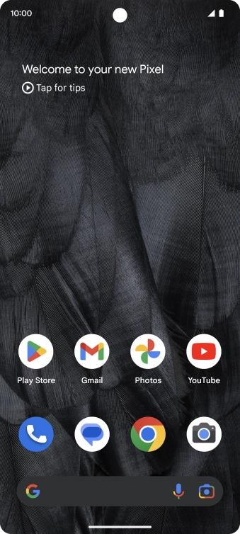 Press the message icon.
