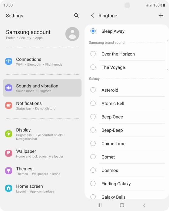 Press the Home key to return to the home screen.