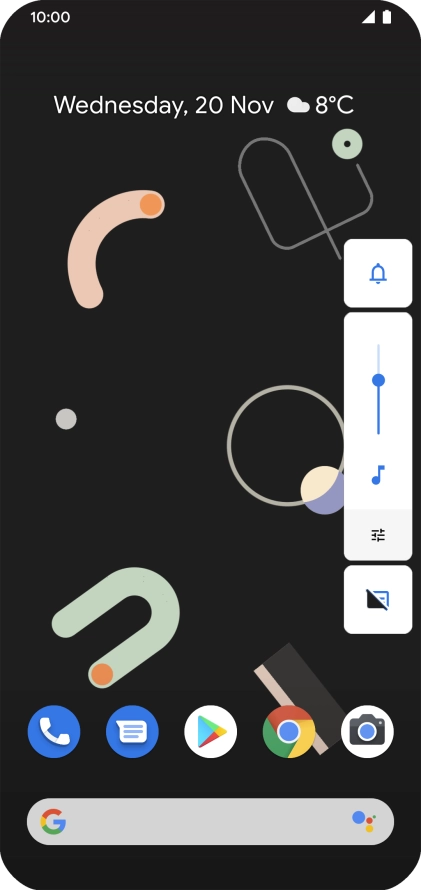 Press the sound mode icon the necessary number of times to turn silent mode on or off.