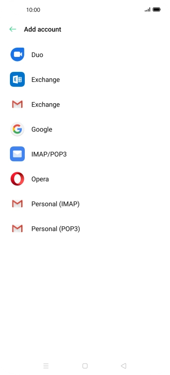 Press IMAP/POP3.