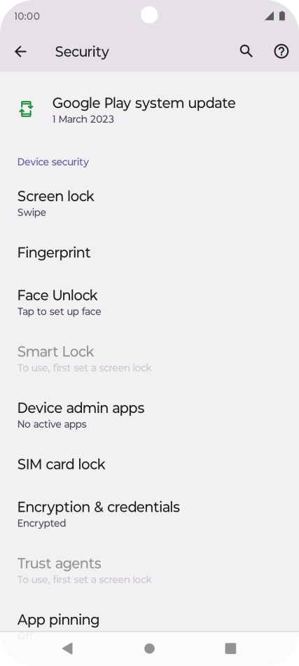 Press Fingerprint.
