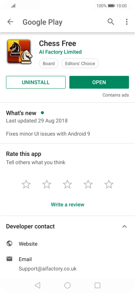 Press UNINSTALL.