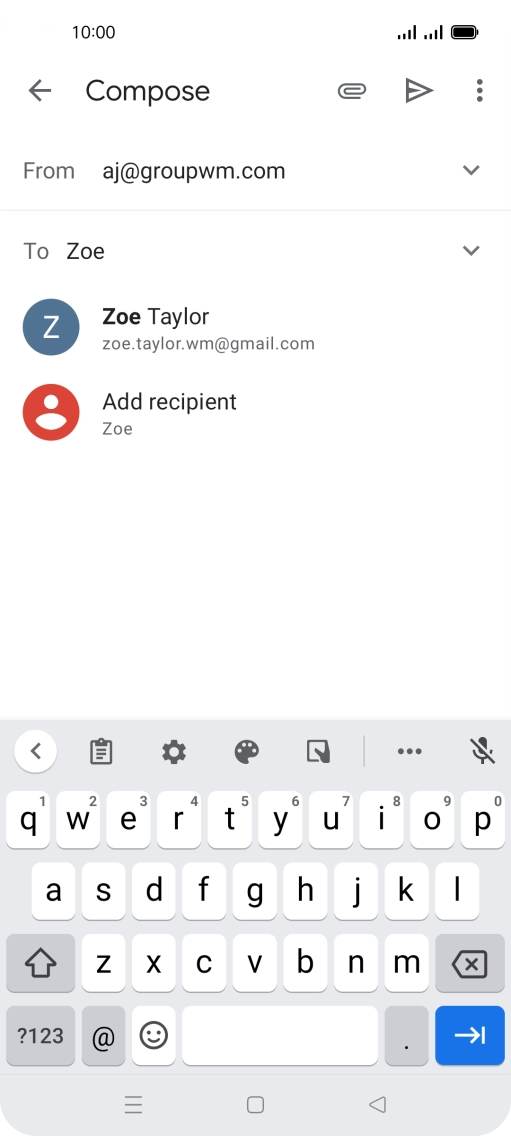 Press the required contact.