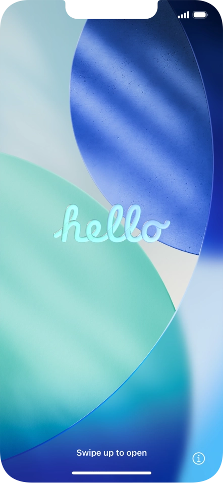 Slide your finger upwards starting from the bottom of the screen.
