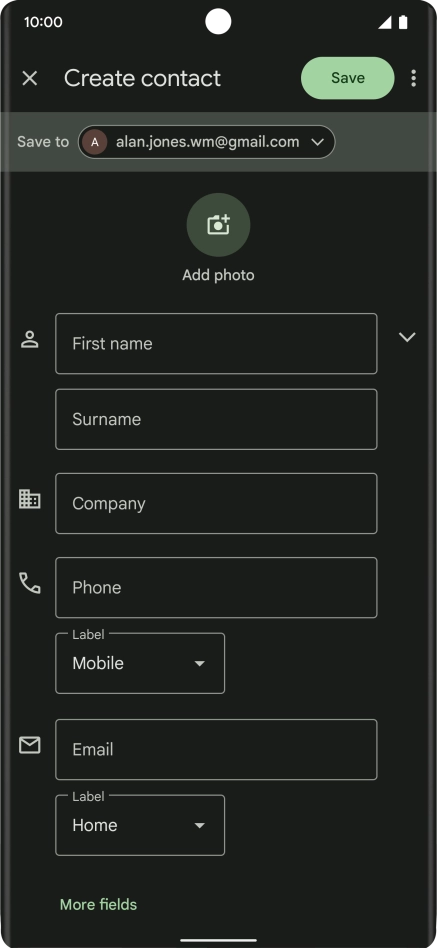 Press the drop down list next to 