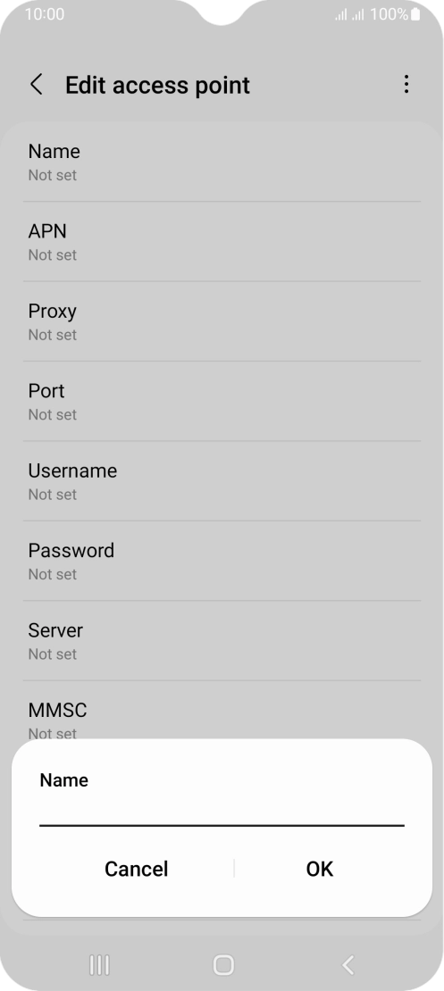 Key in EE Internet and press OK.
