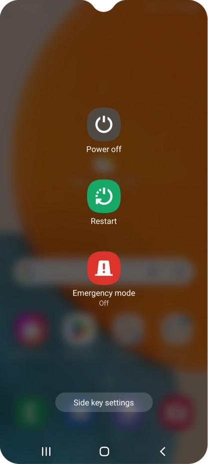 Press Power off.
