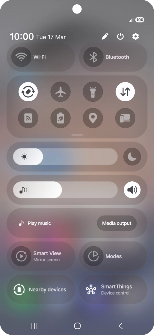 Press the settings icon.