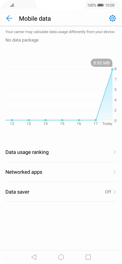 The total data usage is displayed.
