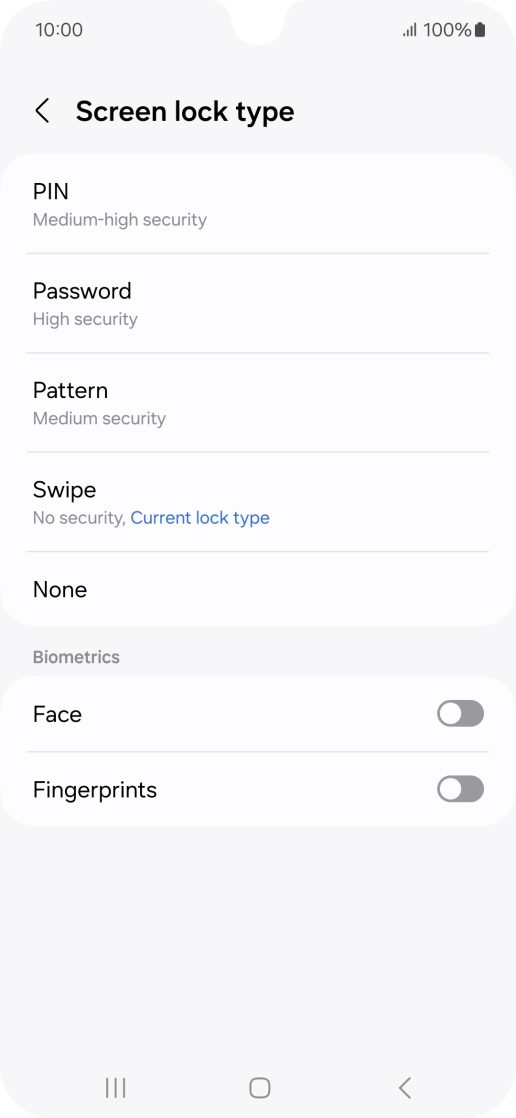 Press Fingerprints.