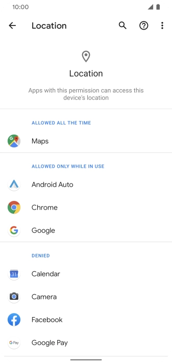 Press the required app.