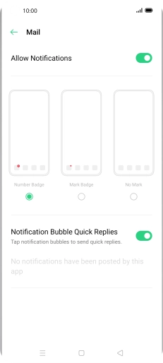 Press the indicator next to 