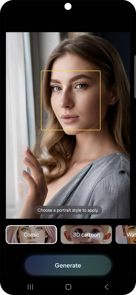 Follow the instructions on the screen to use the selected function and press Generate.