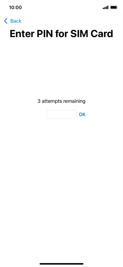 If your SIM is locked, key in your PIN and press OK. The default PIN is 1111.