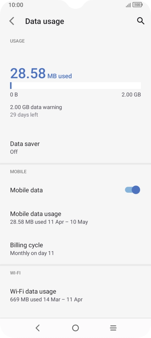 Press Data saver.