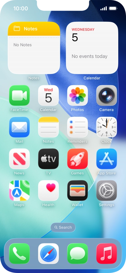 Slide your finger downwards starting from the top right side of the screen.
