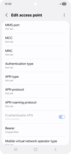 Press MMS port.