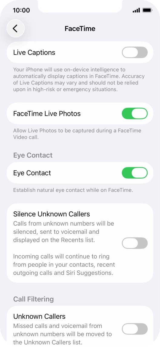 Press the indicator next to 