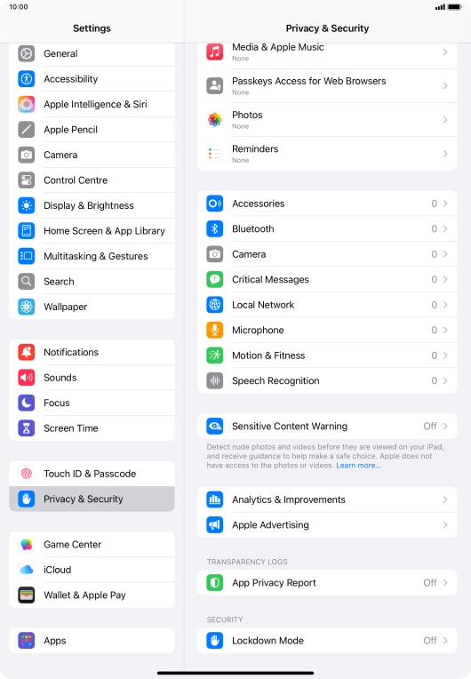 Press App Privacy Report.