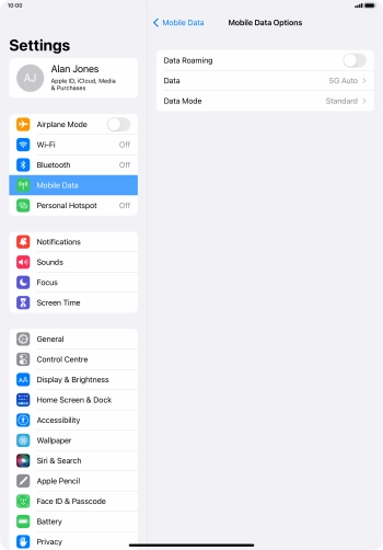 Press the indicator next to 