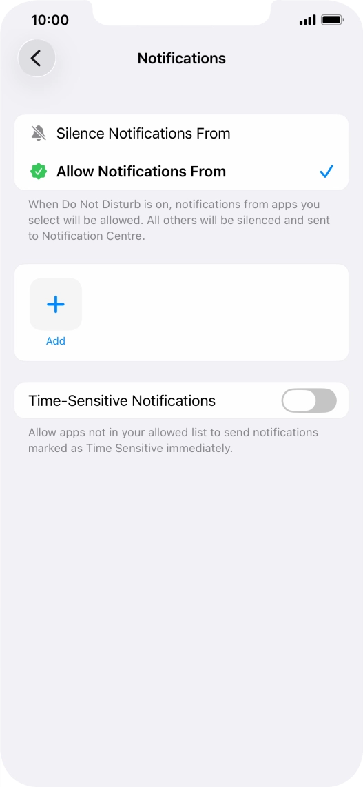 Press the indicator next to 