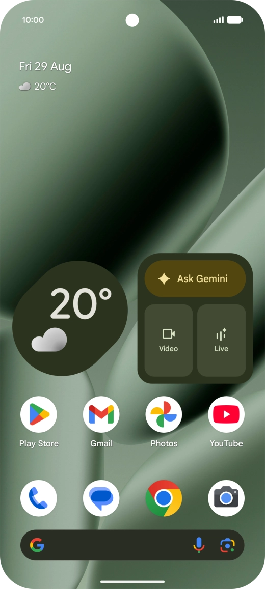 Slide your finger downwards starting from the top of the screen.