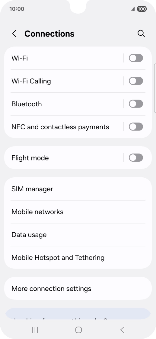 Press Mobile networks.