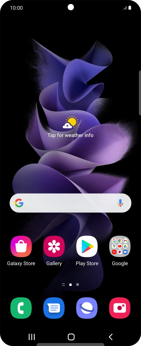 Slide two fingers downwards starting from the top of the screen.