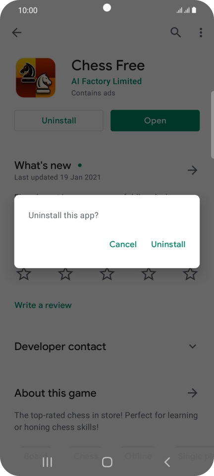 Press Uninstall.