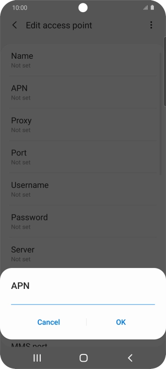 Key in eezone and press OK.