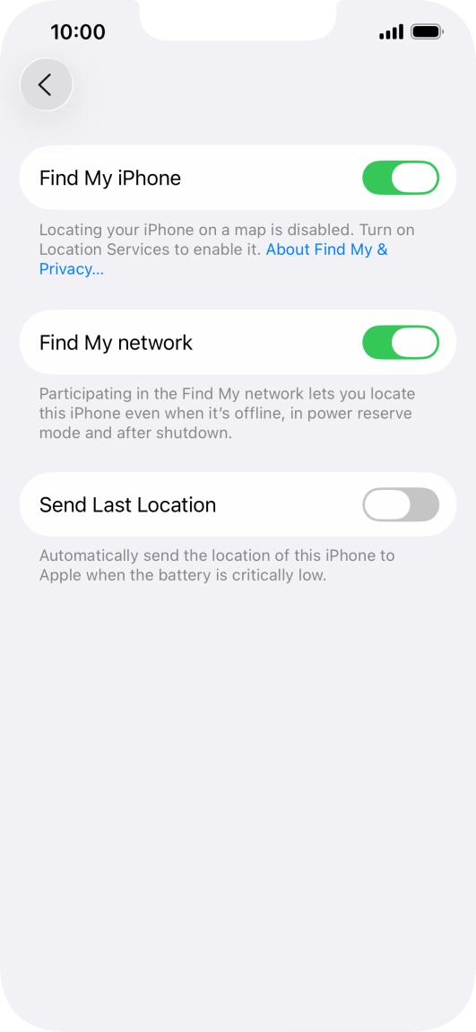 Press the indicator next to 