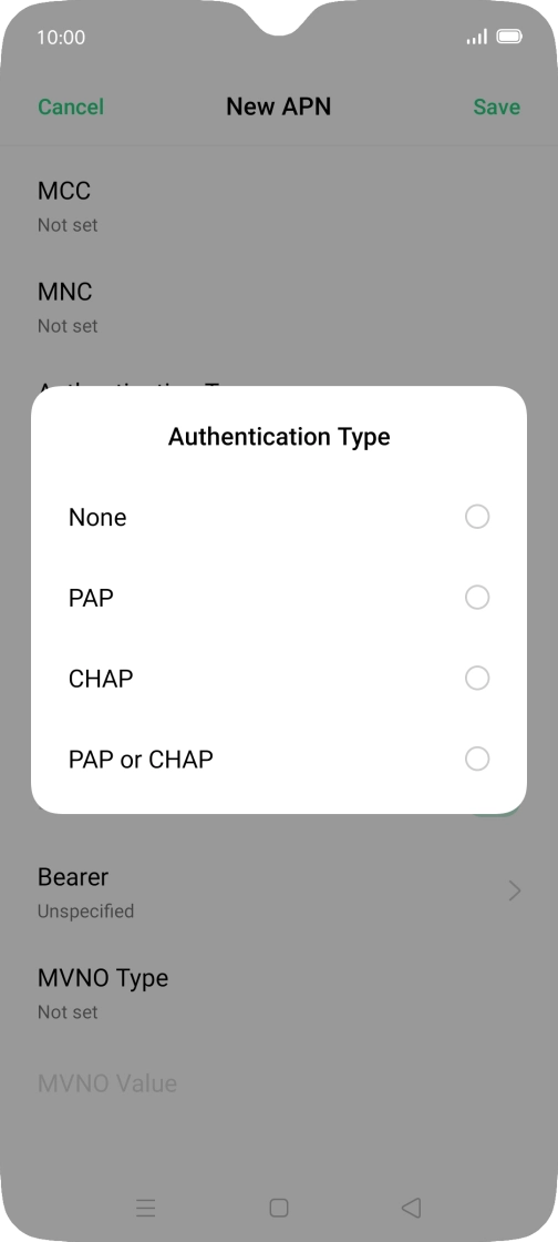 Press PAP.