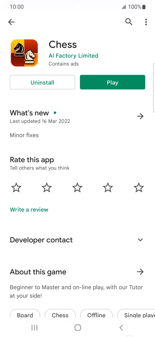 Press Uninstall.