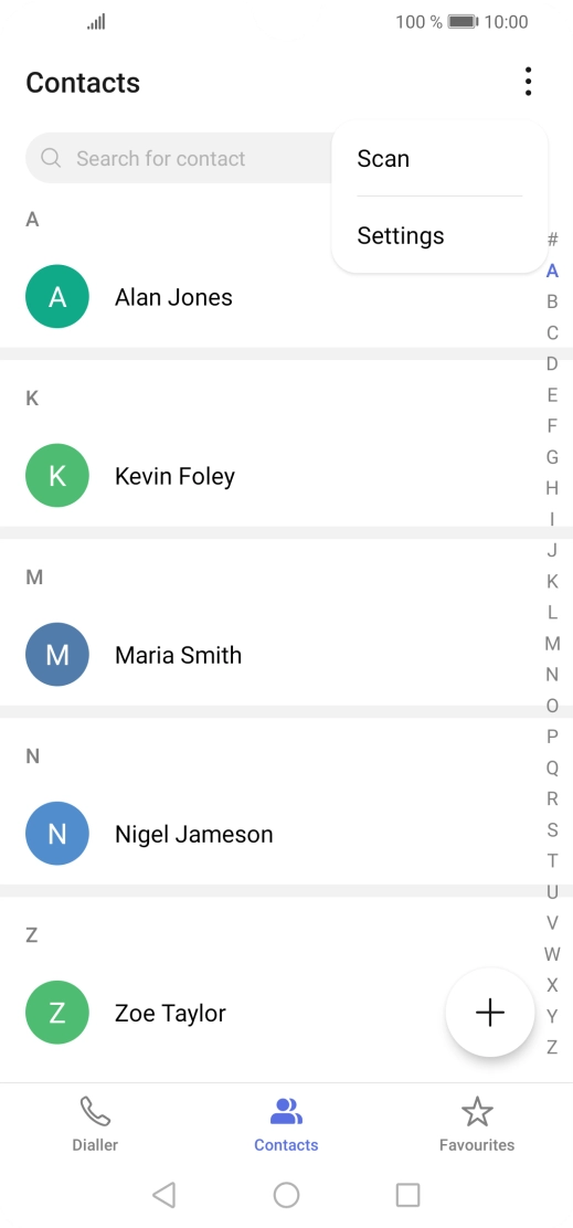 Press Settings.