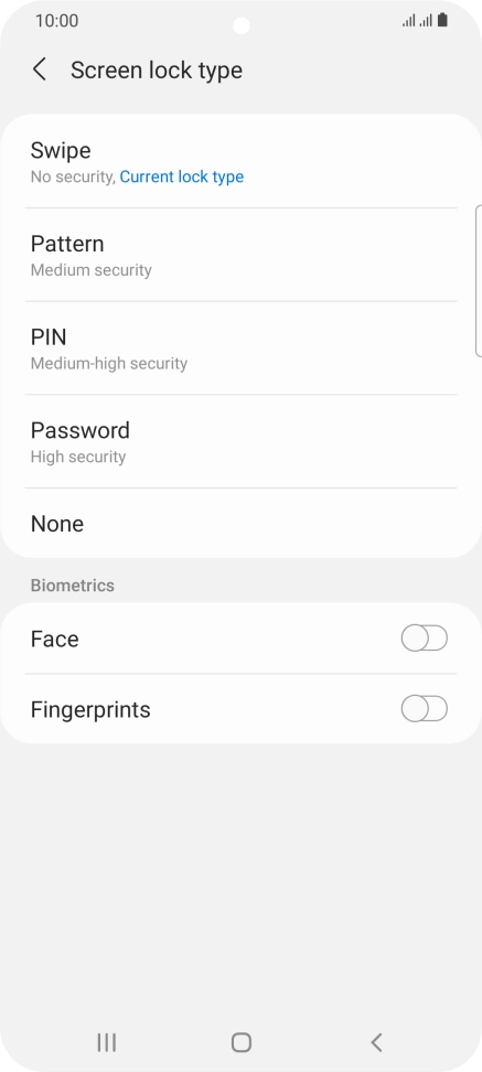 Press Fingerprints.