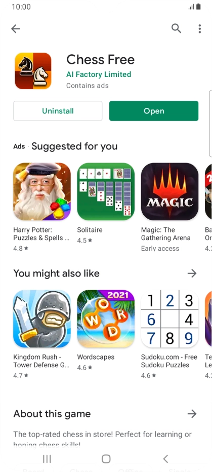 Press the Home key to return to the home screen.