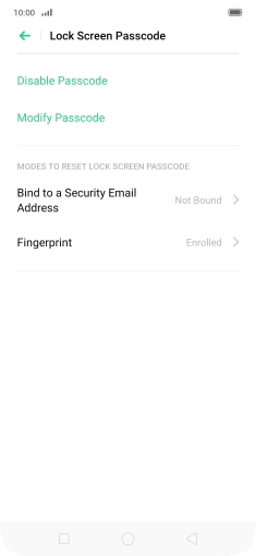 Press Disable Passcode and key in the current phone lock code.